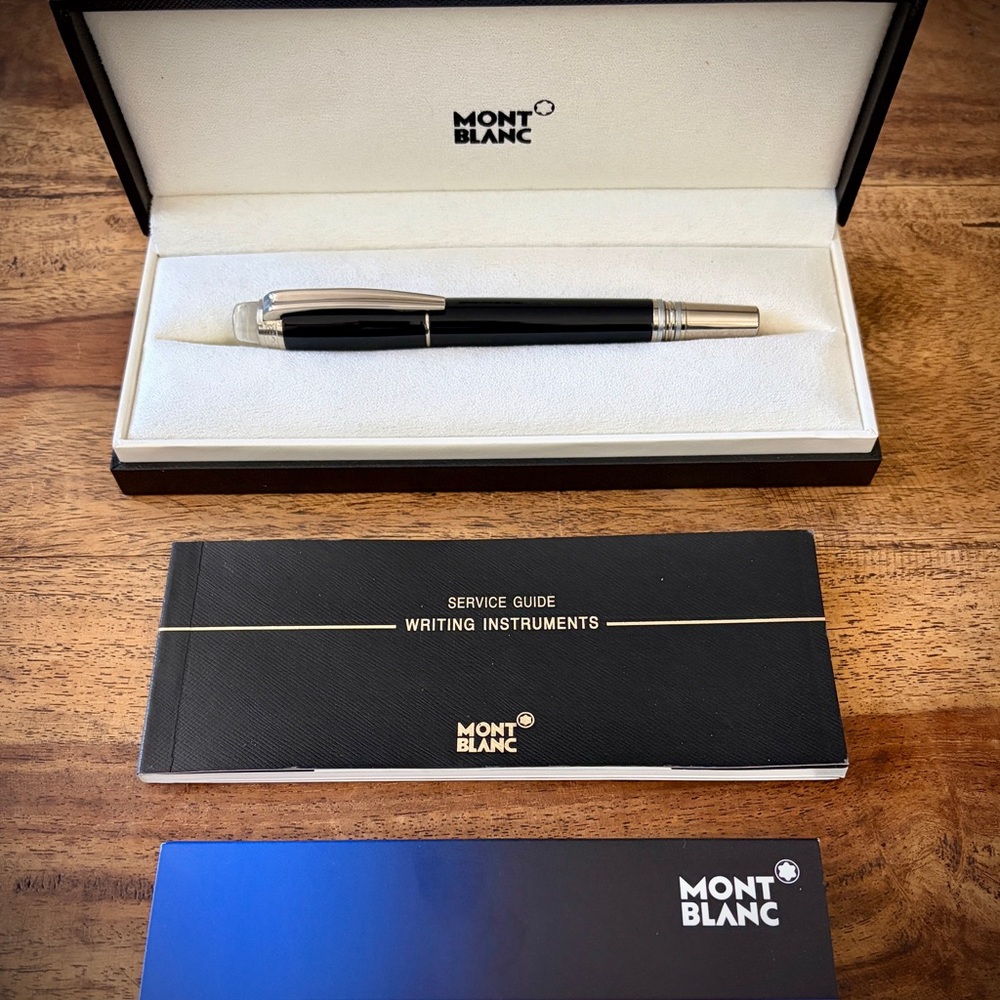 Montblanc Black and Silver Rollerball Pen
